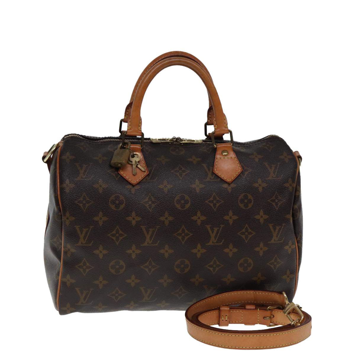 LOUIS VUITTON Monogram Speedy Bandouliere 30 Hand Bag M40391 LV 77518