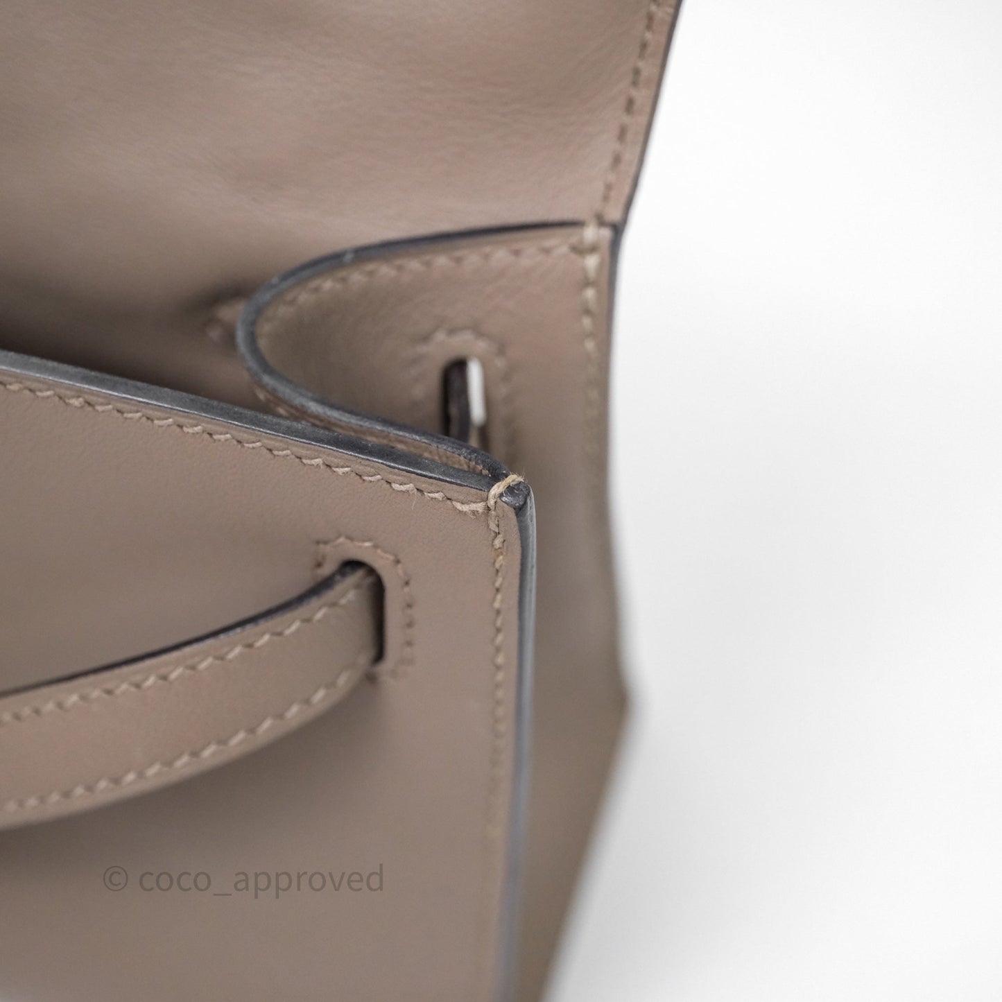 Hermès Kelly Pochette Gris Asphalte M8 Swift Gold Hardware