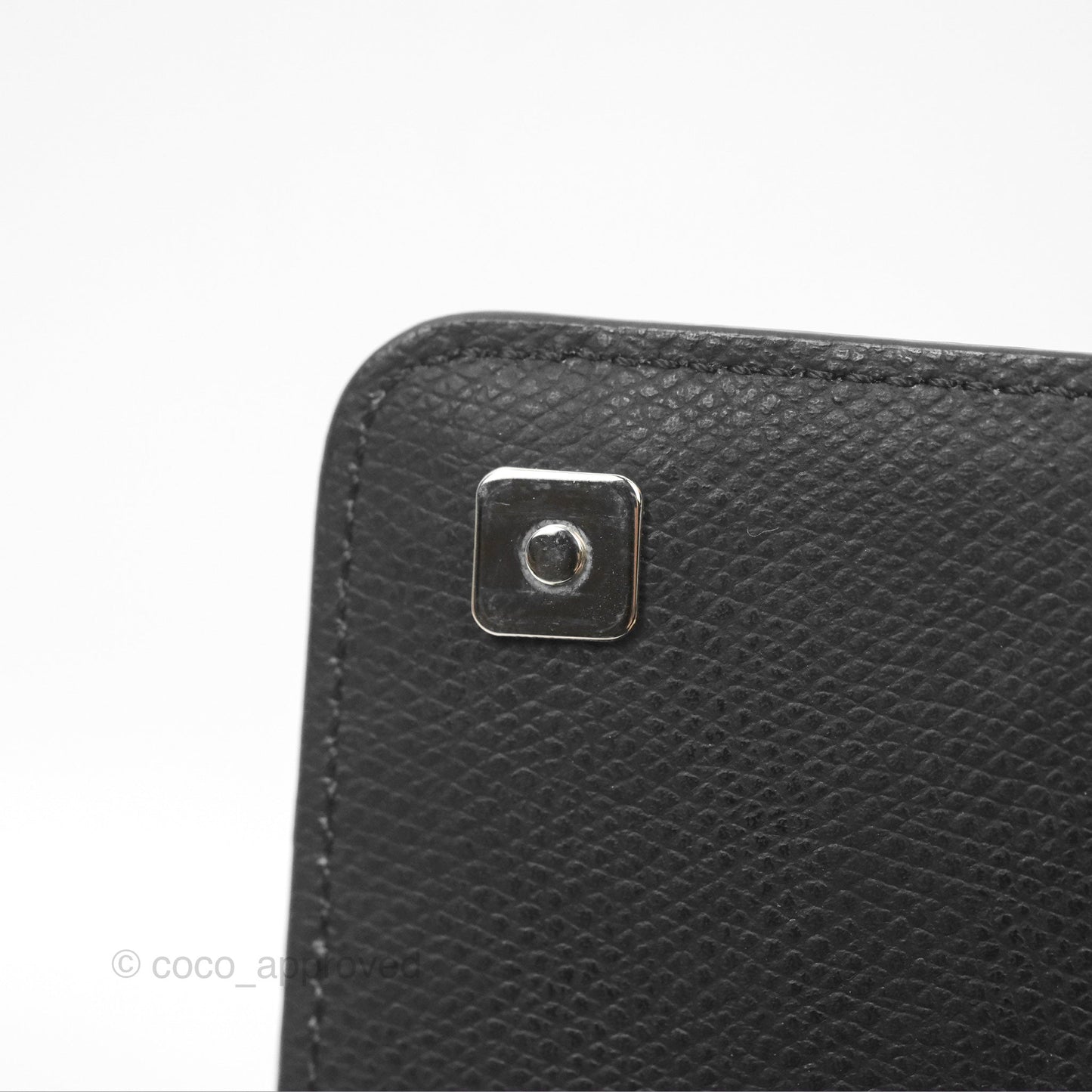 Fendi Kan I Wallet on Chain Black Silver Hardware