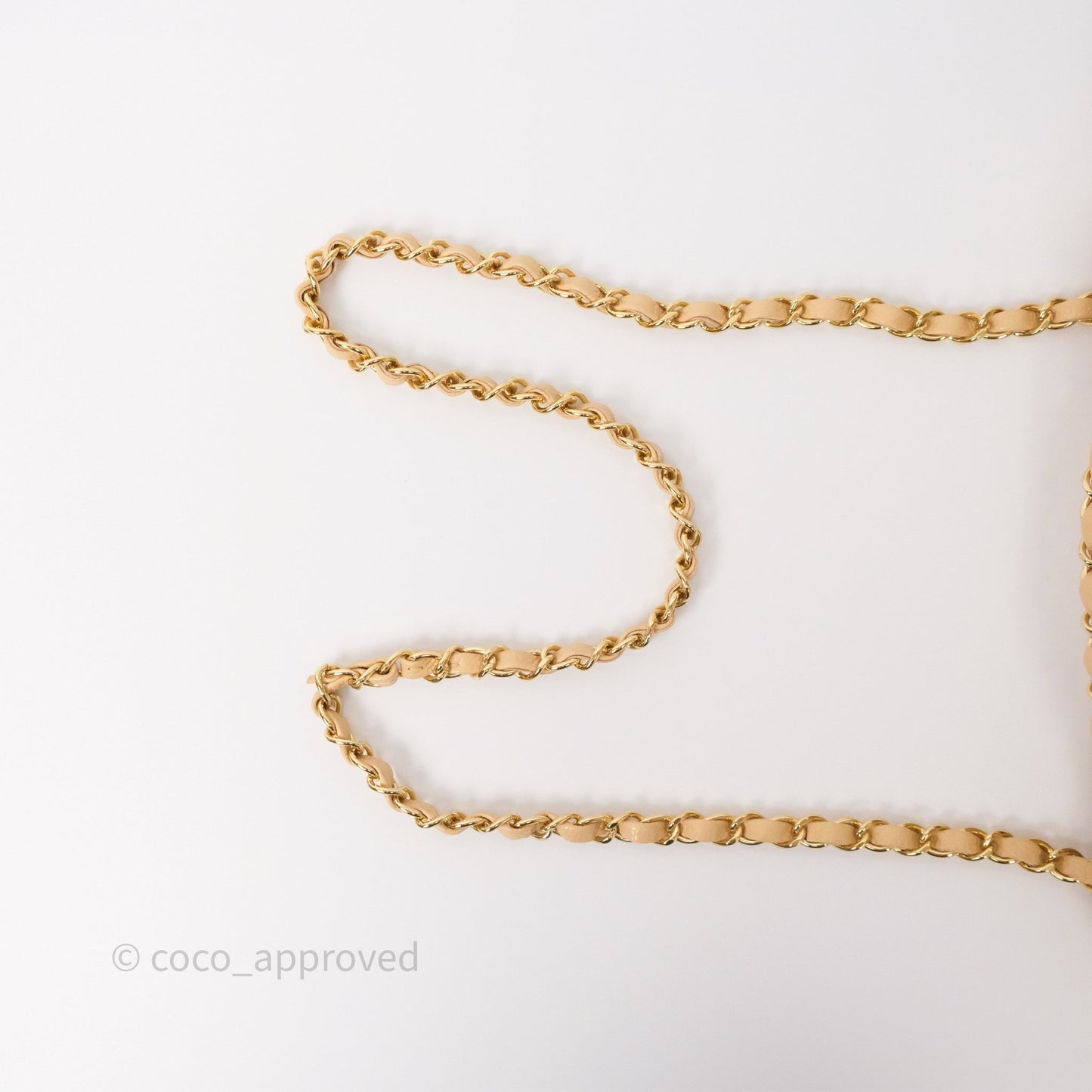 Chanel M/L Medium Classic Flap Quilted Beige Caviar Gold Hardware