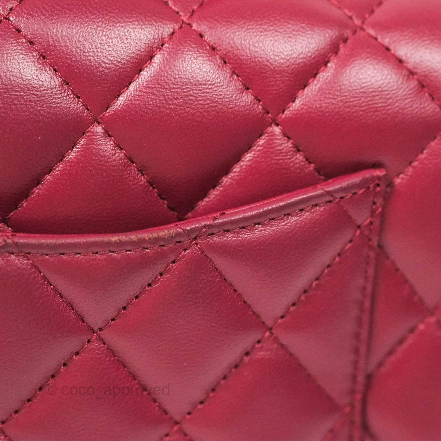 Chanel Top Handle Mini Rectangular Flap Bag Burgundy Red Lambskin Gold Hardware