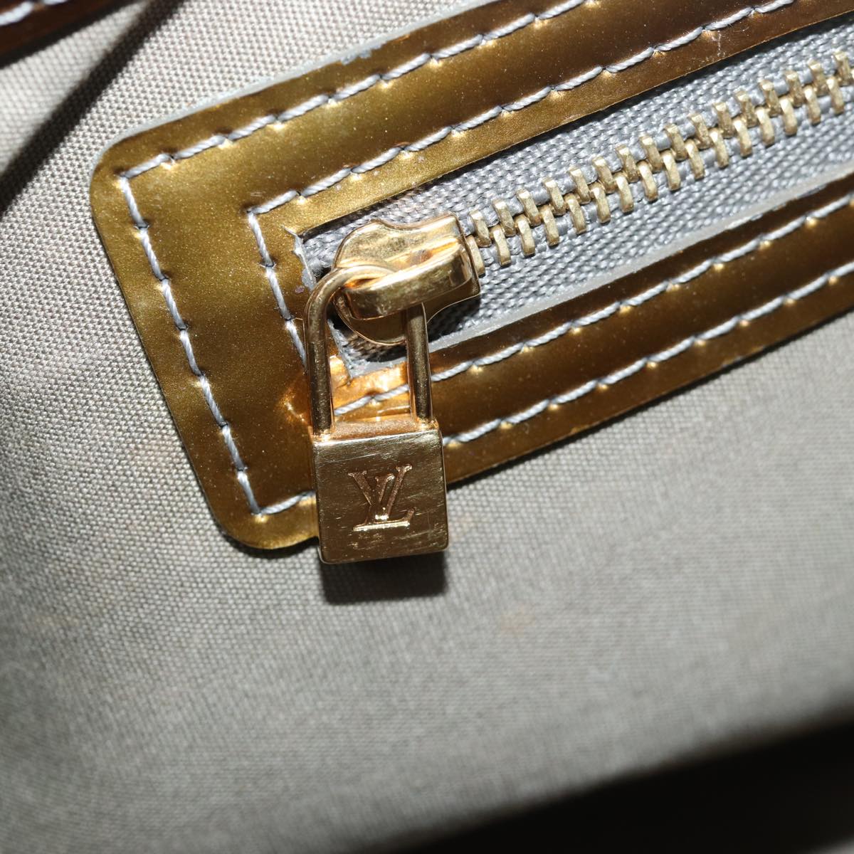 LOUIS VUITTON Monogram Vernis Wilshire PM Hand Bag Veil Bronze M91642 77559