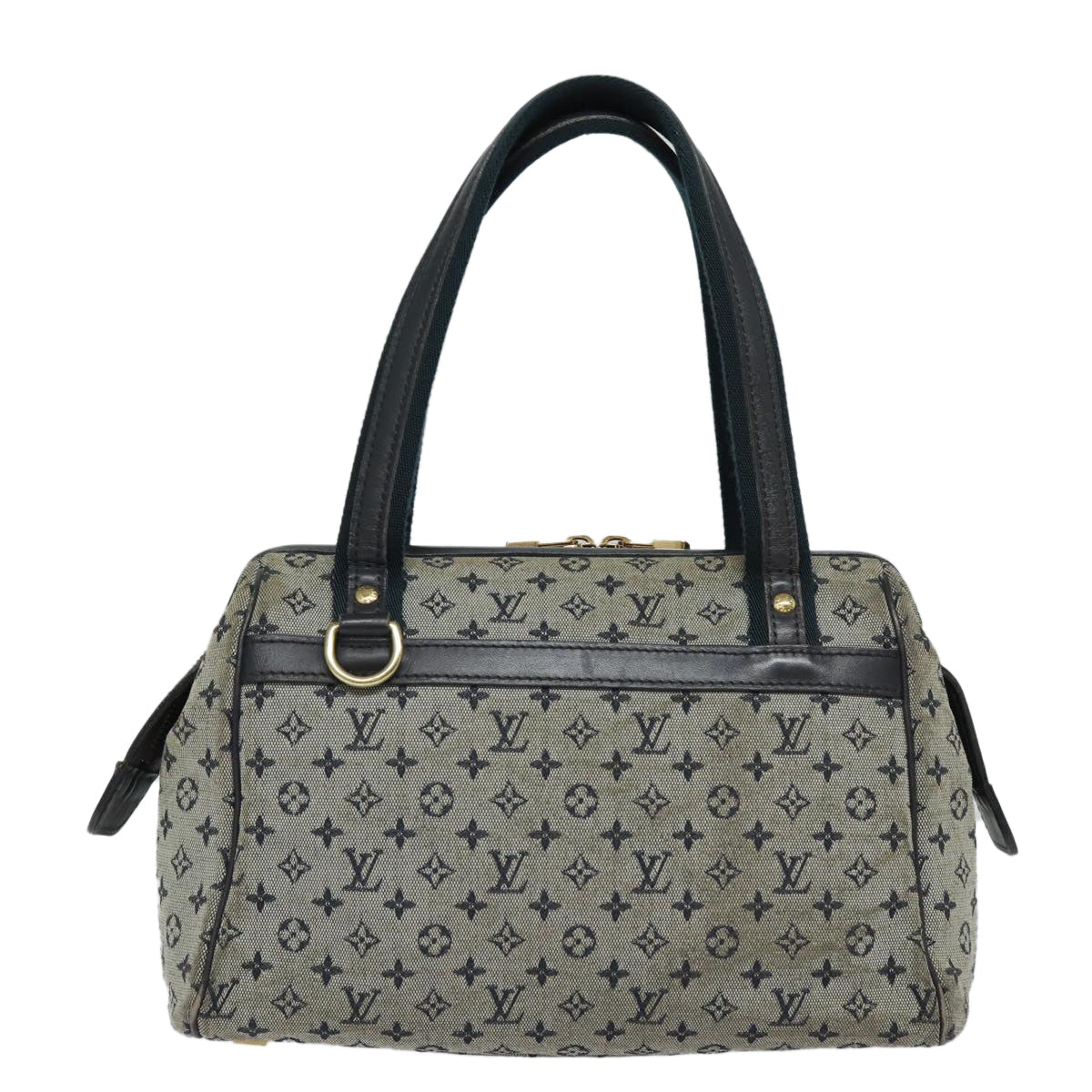 LOUIS VUITTON Monogram Mini Josephine PM Hand Bag Blue M92049 LV 77560