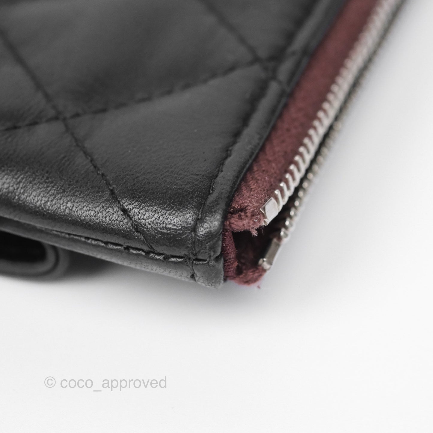 Chanel Flap O Case Clutch Black Lambskin Silver Hardware