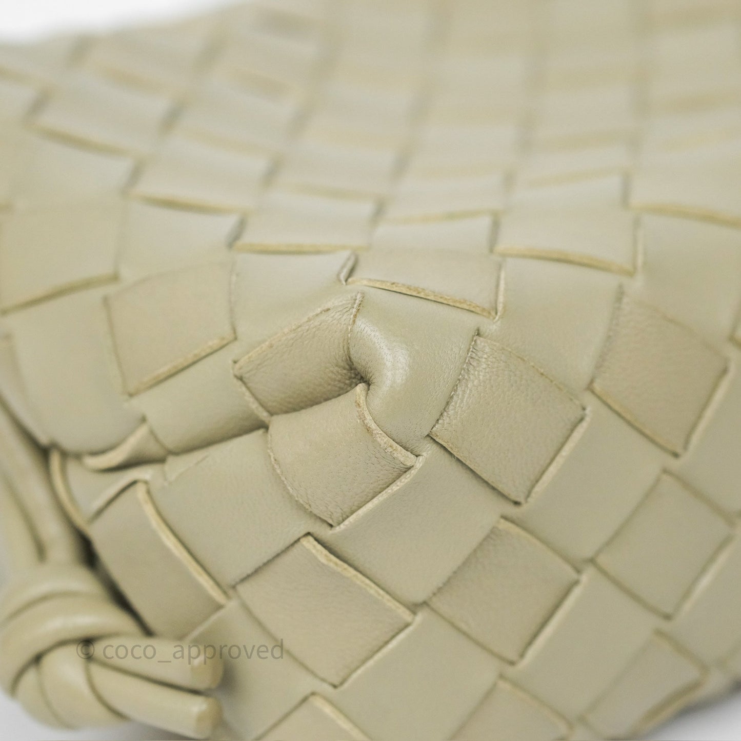 Bottega Veneta Loop Camera Bag Intrecciato Lambskin Travertine