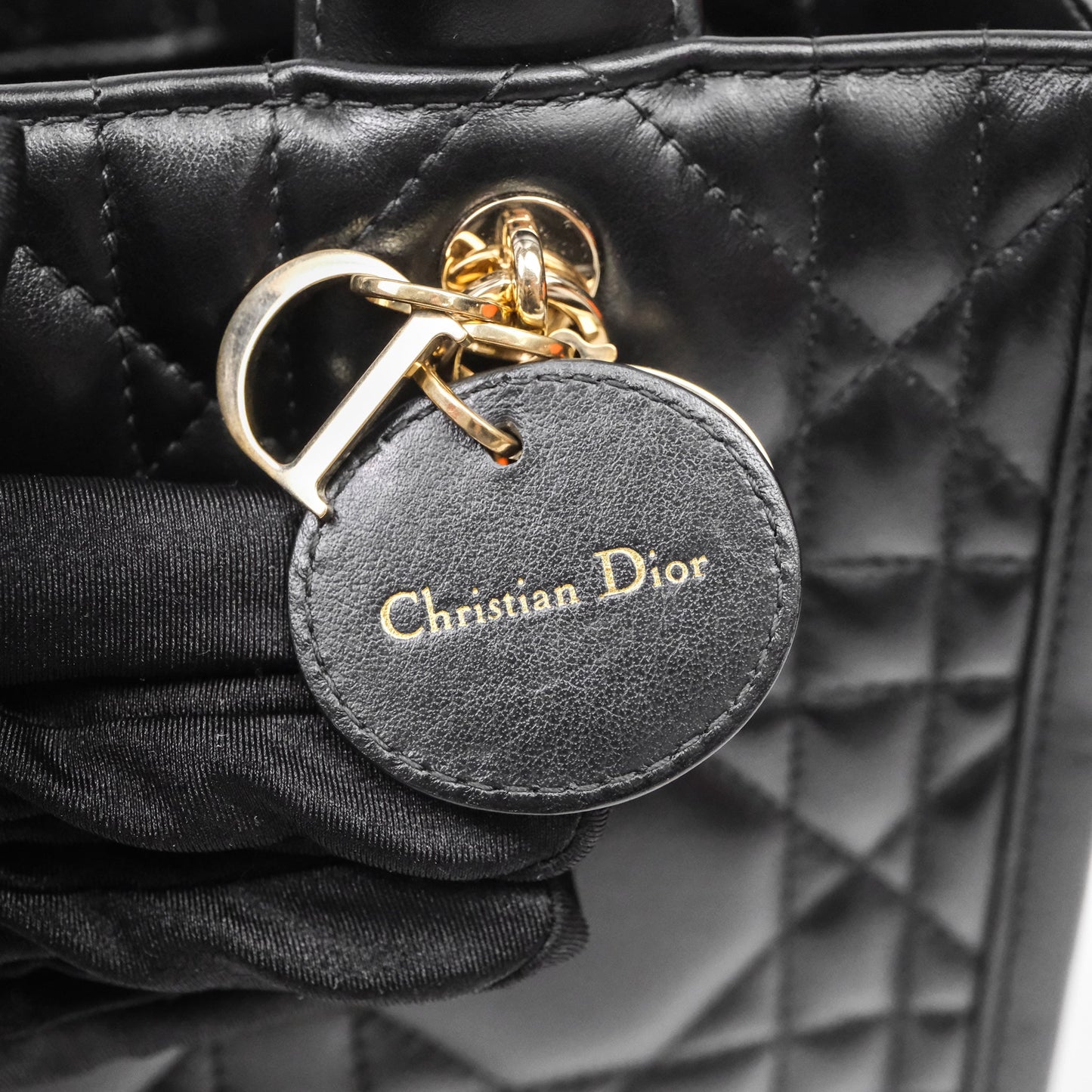 Christian Dior Small Dior Book Tote Black Macrocannage Calfskin Gold Hardware
