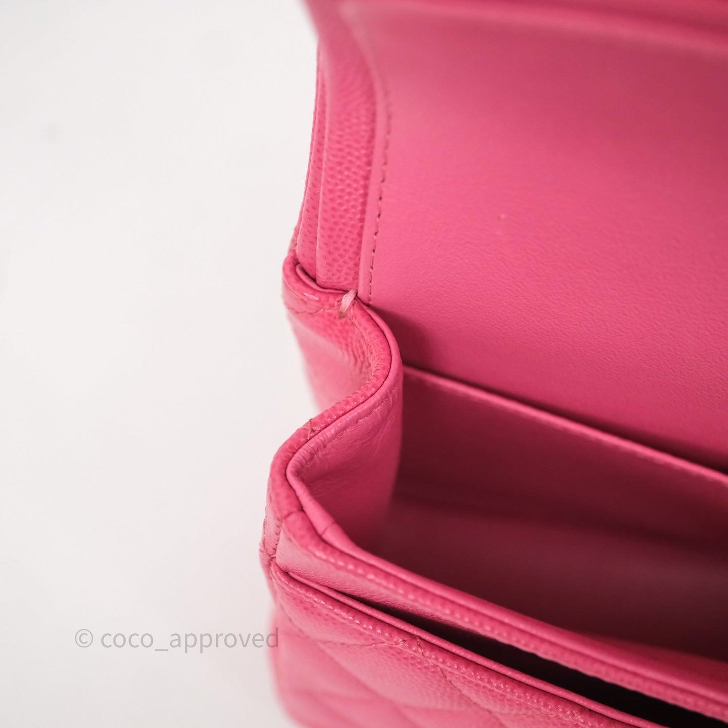 Chanel Small Classic Flap Quilted Hot Pink Caviar Gold Hardware