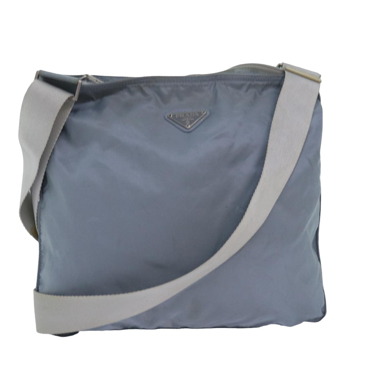 Luxury PradaShoulder Bag Nylon Light Blue 77634