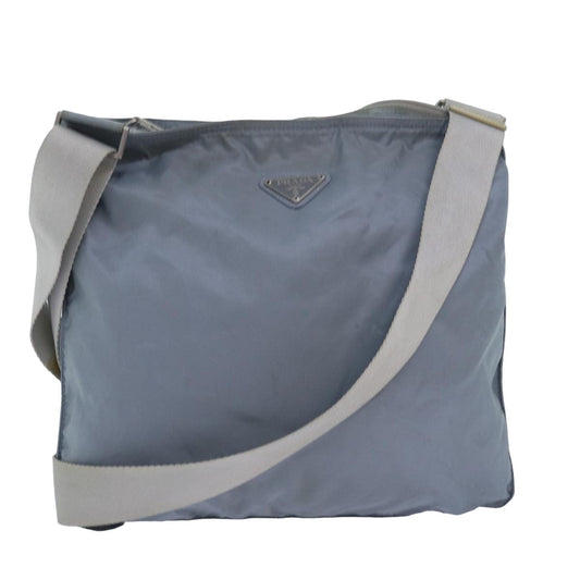 Luxury PradaShoulder Bag Nylon Light Blue 77634