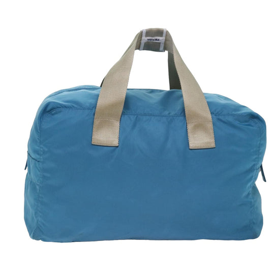 Luxury PradaBoston Bag Nylon Light Blue 77639