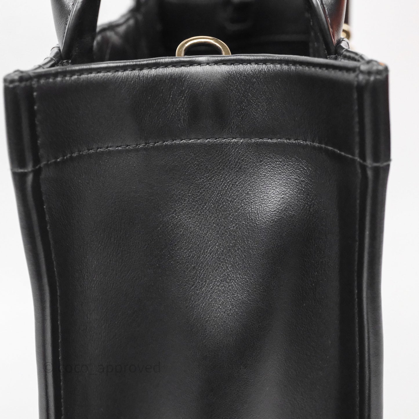 Christian Dior Small Dior Book Tote Black Macrocannage Calfskin Gold Hardware