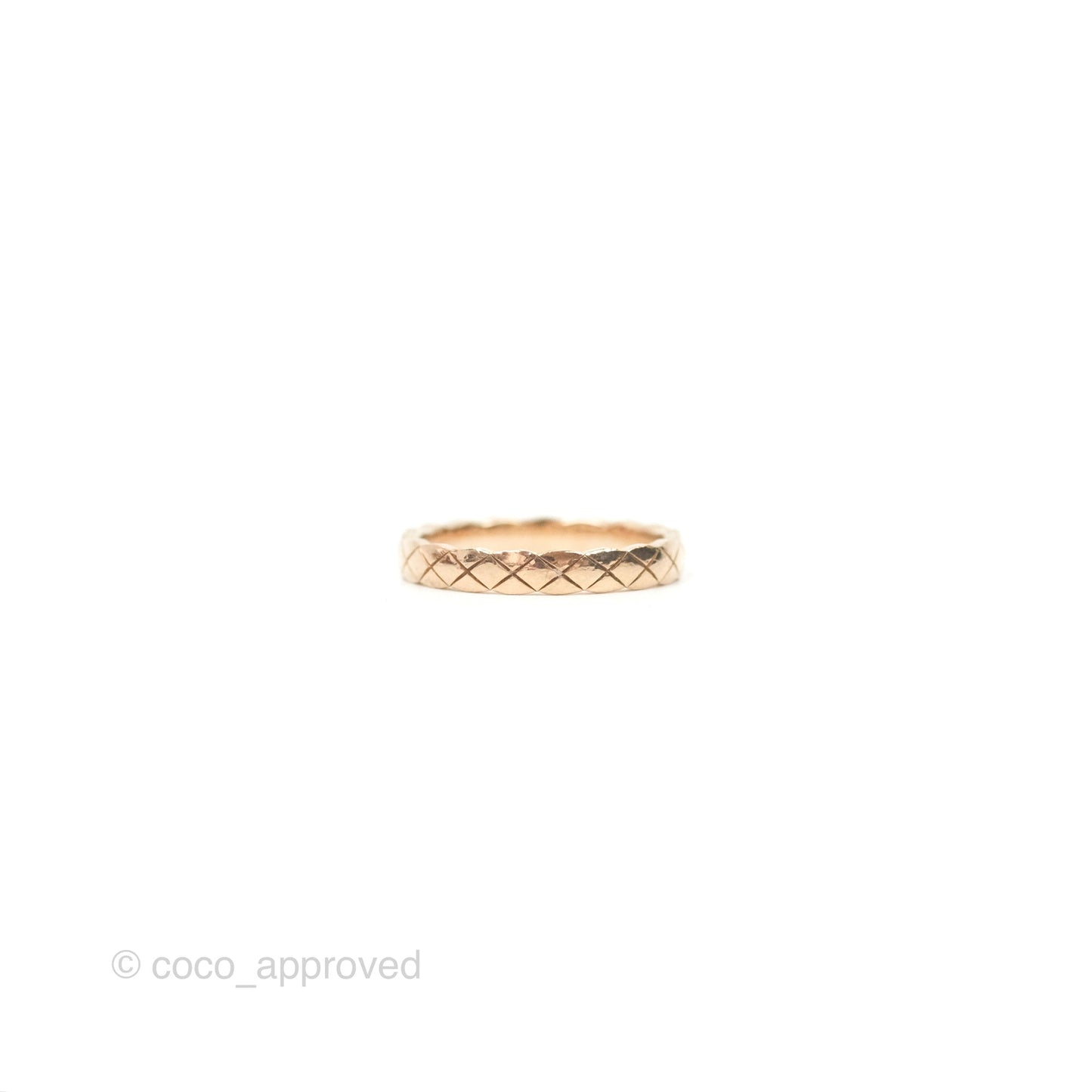 Chanel Coco Crush Ring 18K Beige Gold Size 57