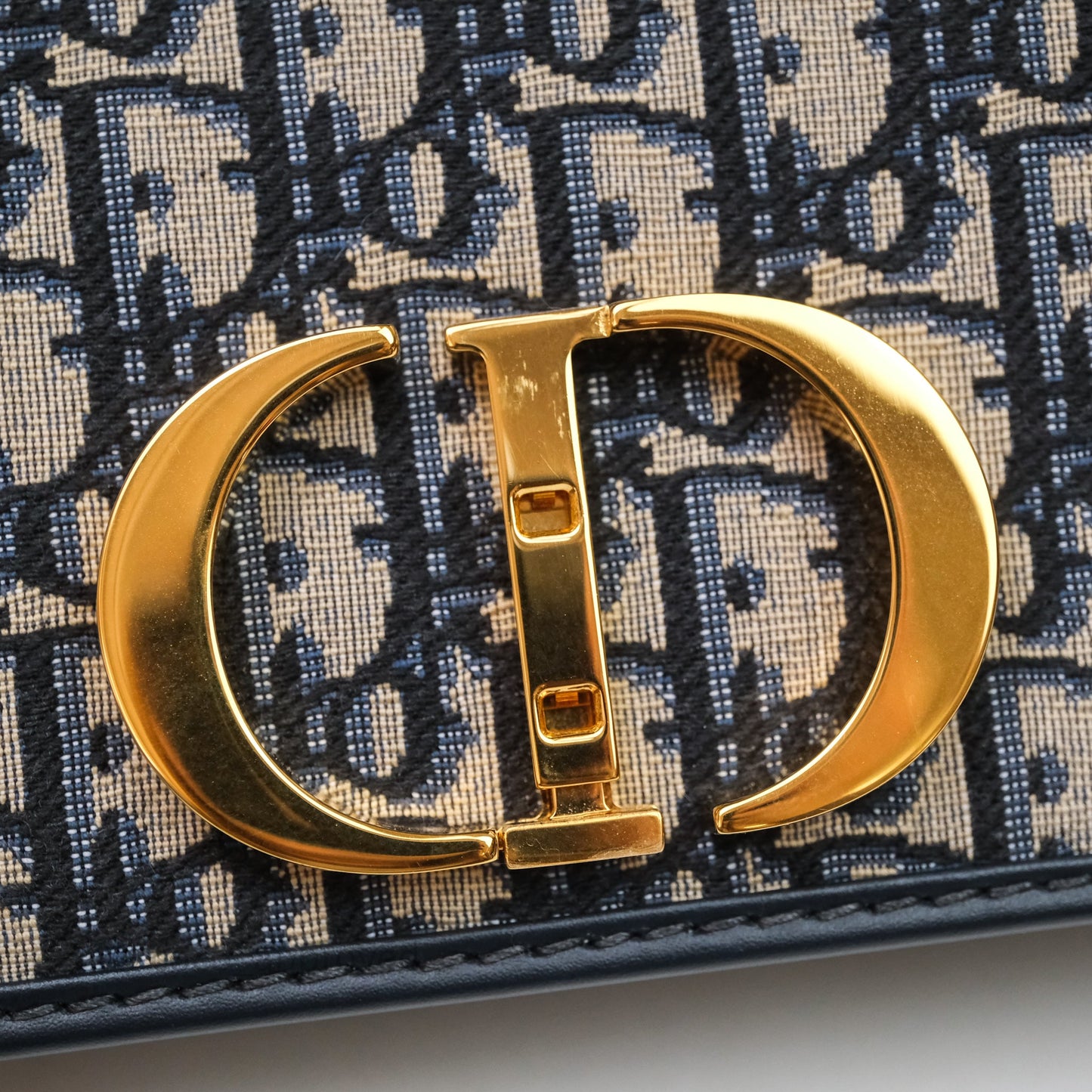 Christian Dior Small 30 Montaigne Bag Blue Dior Oblique Jacquard