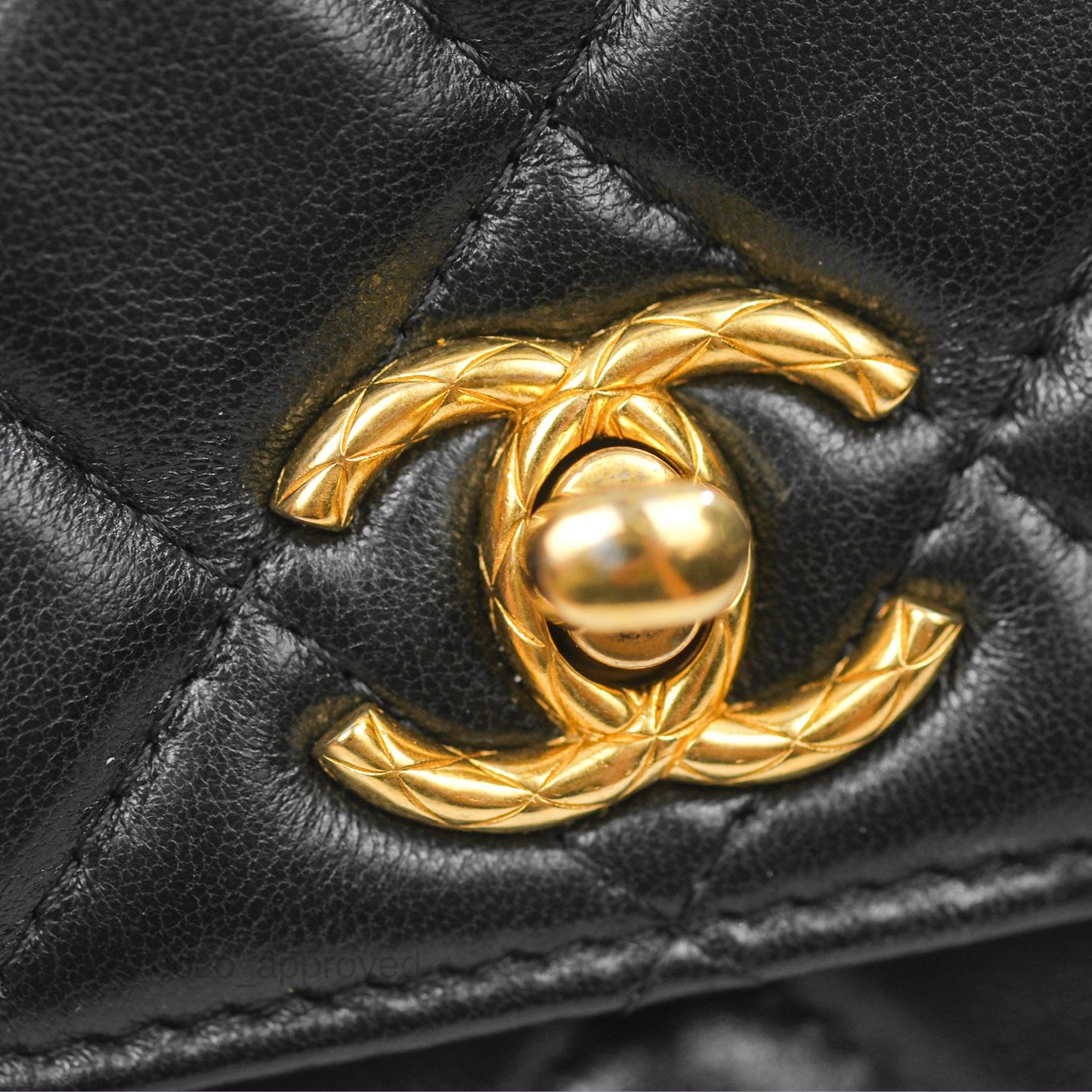 Chanel All Slide Wallet on Chain WOC Adjustable Chain Quilted Black Lambskin 22K