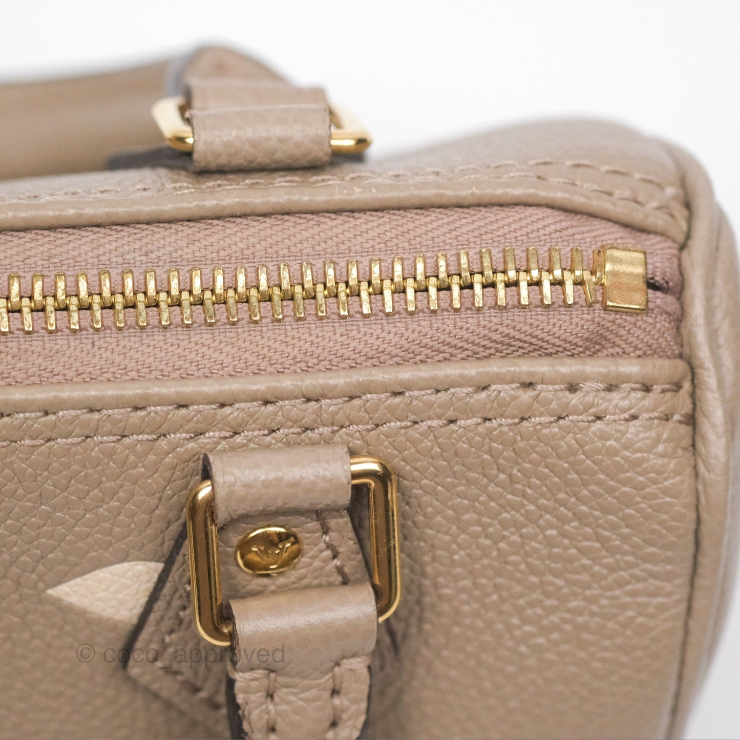 Louis Vuitton Nano Speedy Monogram Empreinte Dove/Cream