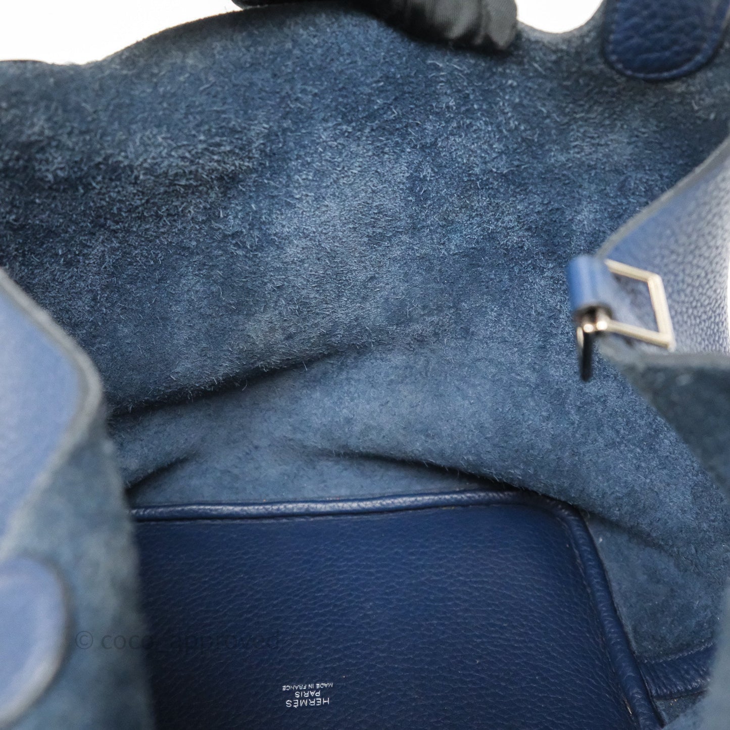 Hermès Picotin 22 Bleu Nuit 2Z Clemence Palladium Hardware