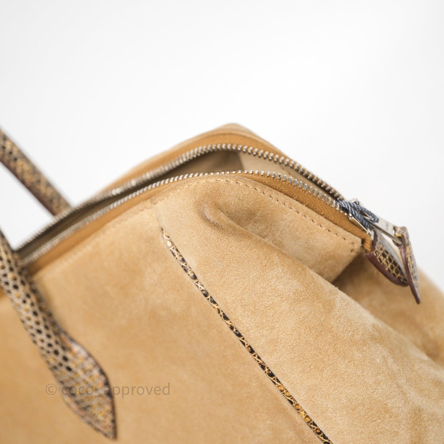 Hermès Beige Veau Doblis Salvator Lizard 27 Bombay Palladium Hardware