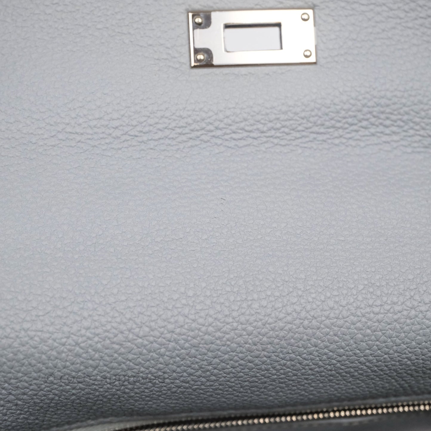 Hermès Kelly 32 Retourne Bleu Glacier 8U Togo Palladium Hardware