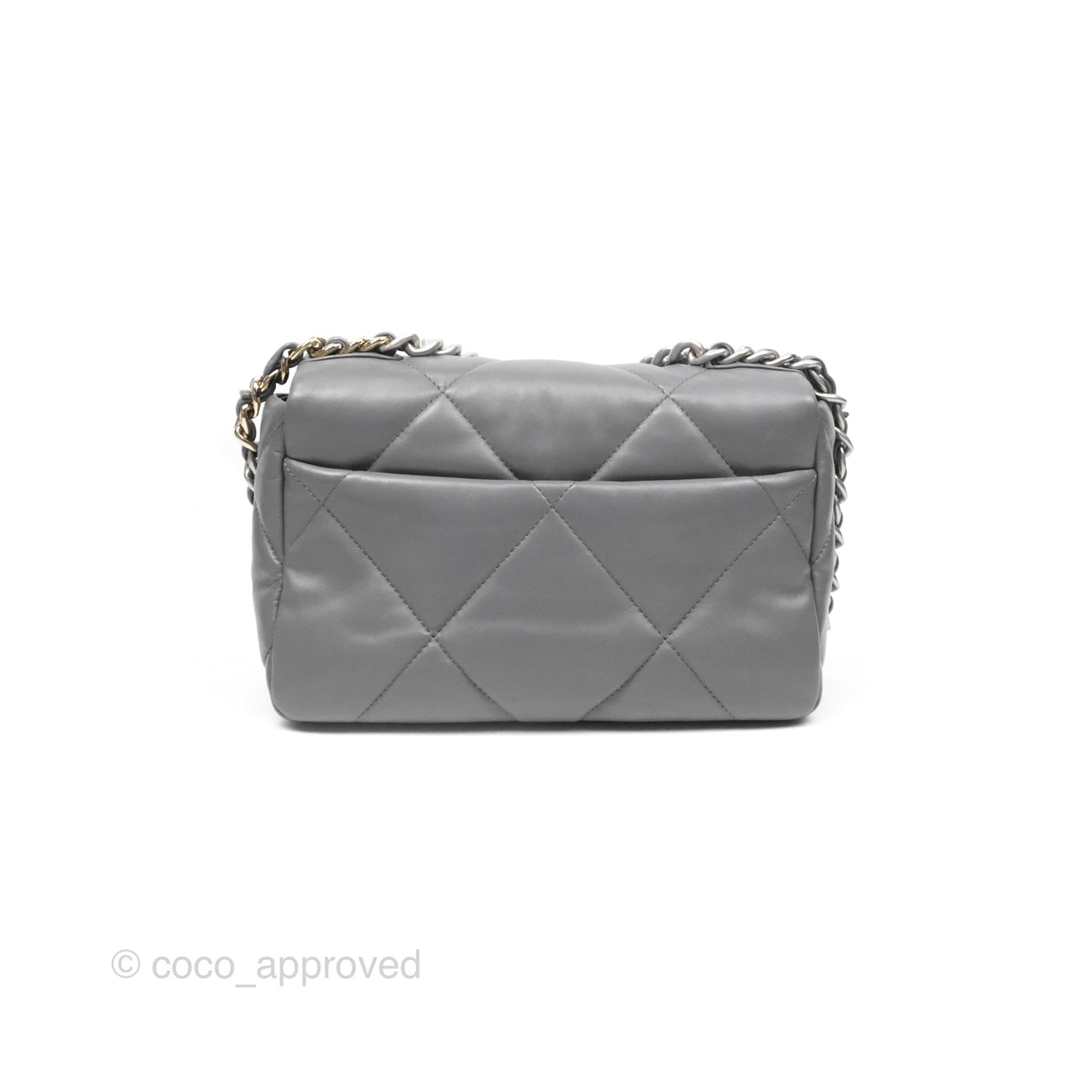 Chanel 19 Small Dark Grey Mixed Hardware