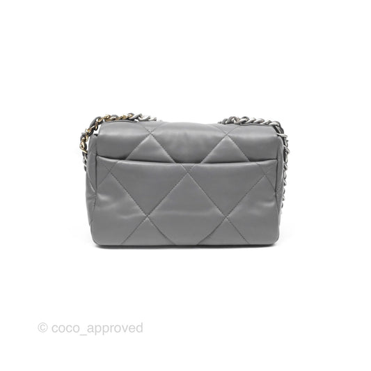 Chanel 19 Small Dark Grey Mixed Hardware