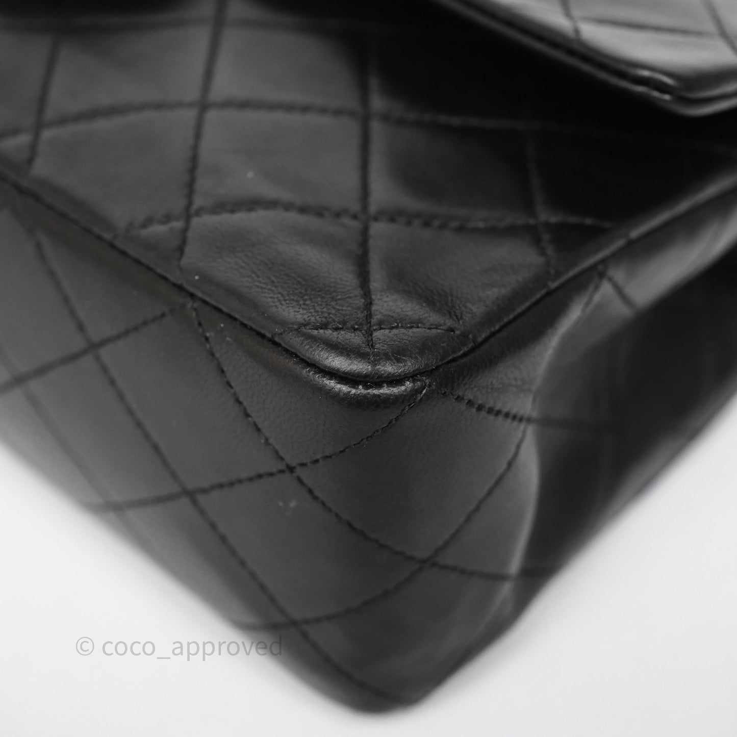 Chanel Vintage Medium Classic Flap Black Lambskin 24K Gold Hardware