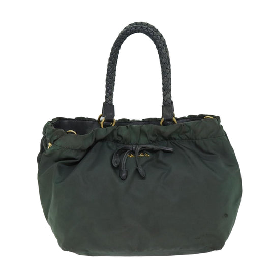 Luxury PradaHand Bag Nylon 2way Khaki 77763