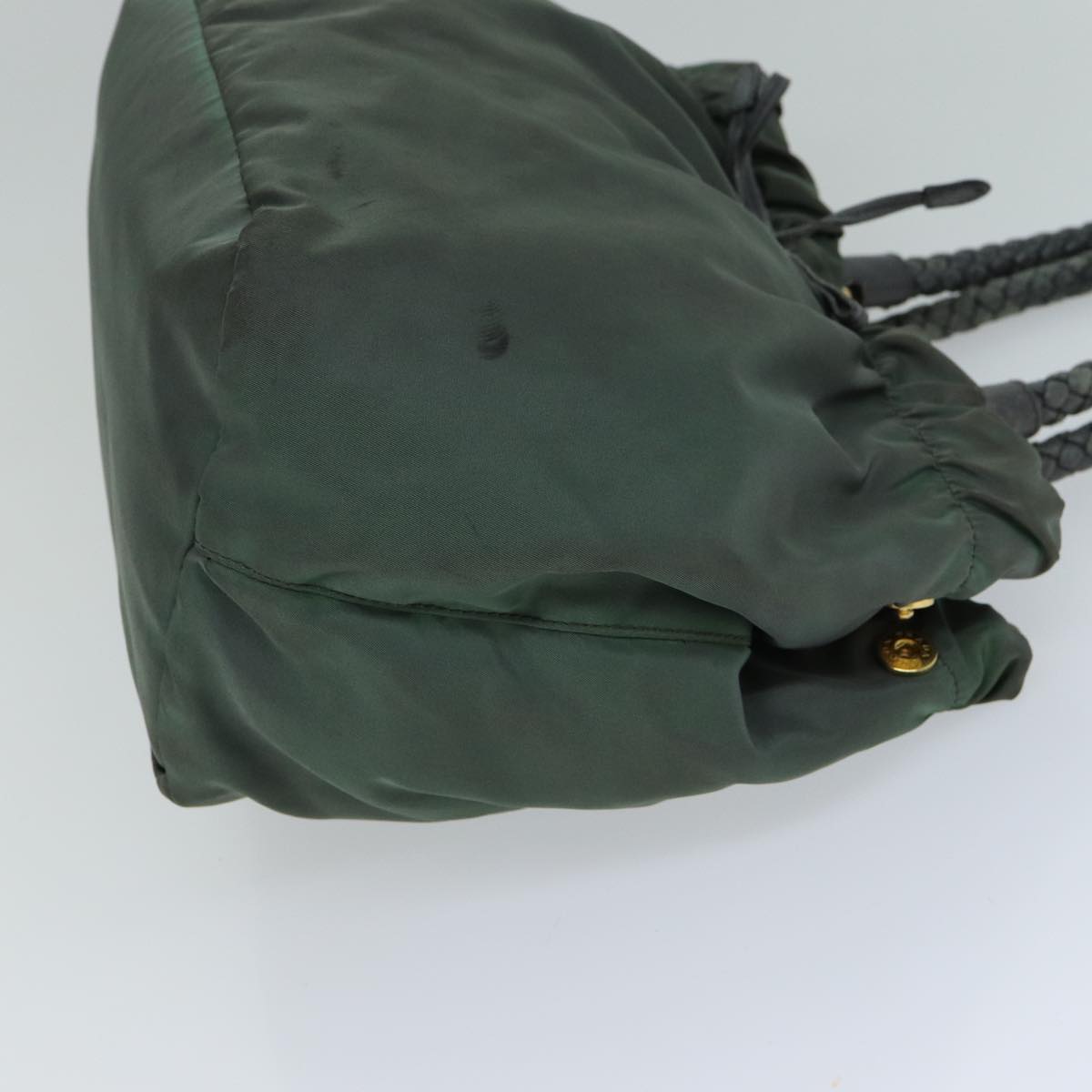 Luxury PradaHand Bag Nylon 2way Khaki 77763