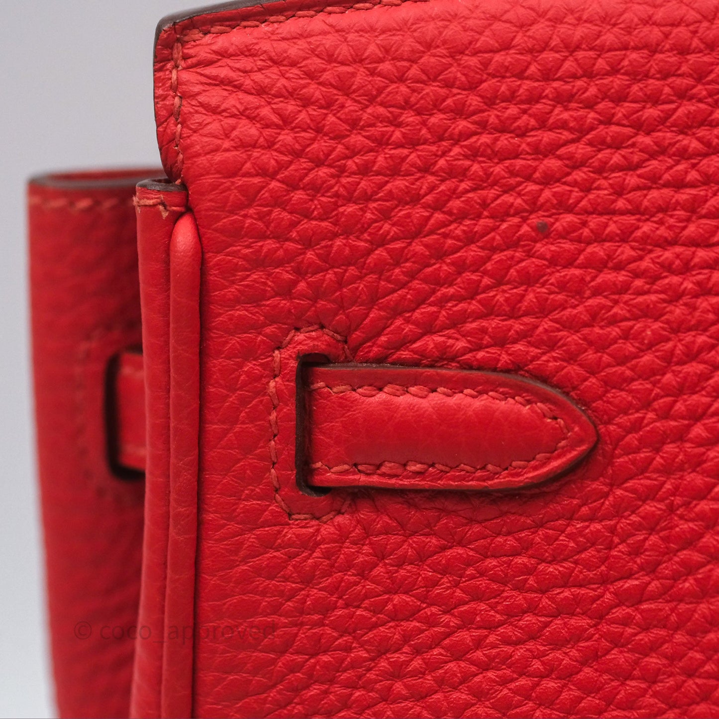 Hermès Birkin 25 Retourne Rouge Tomate S5 Clemence Gold Hardware
