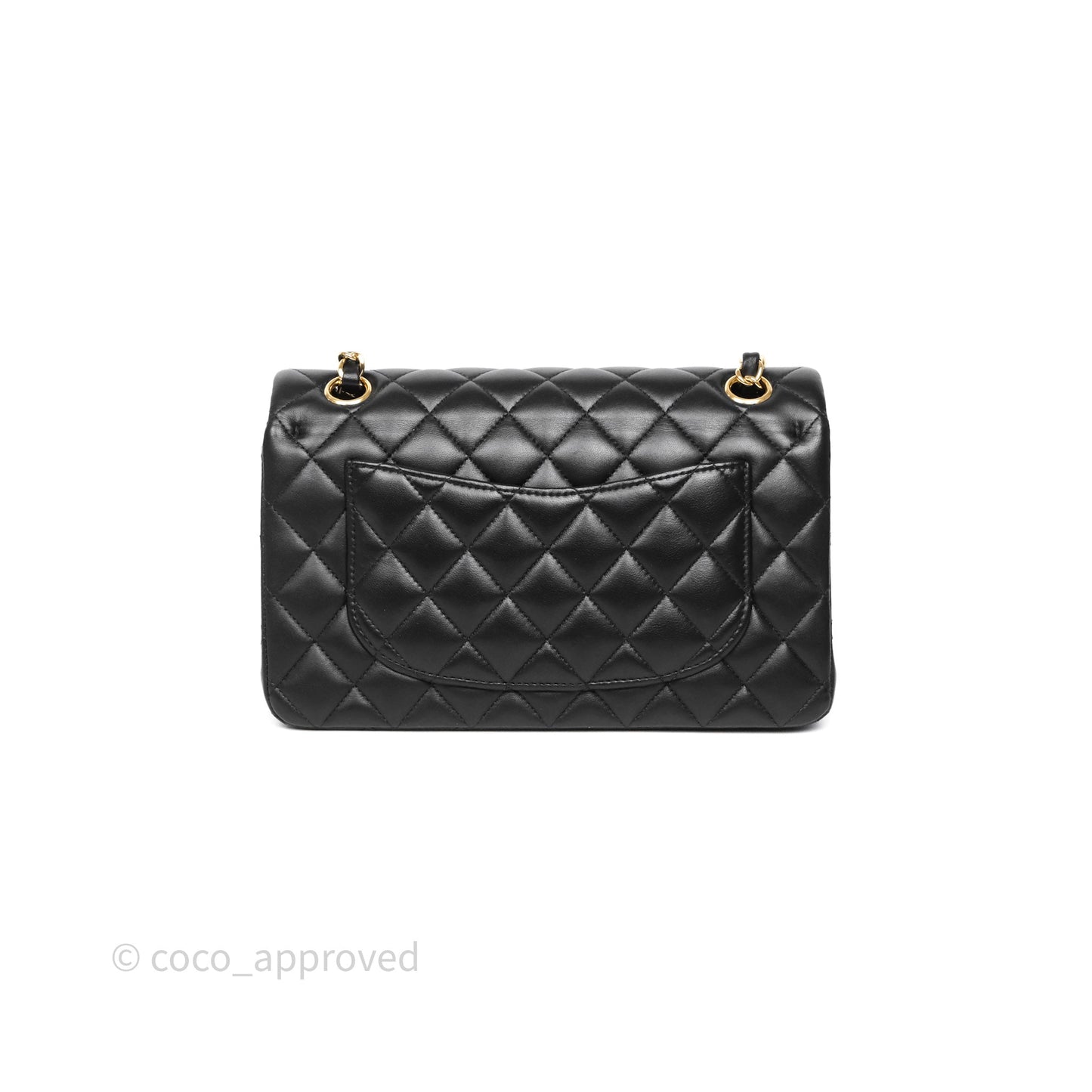Chanel Small Classic Flap Quilted Black Lambskin Gold Hardware