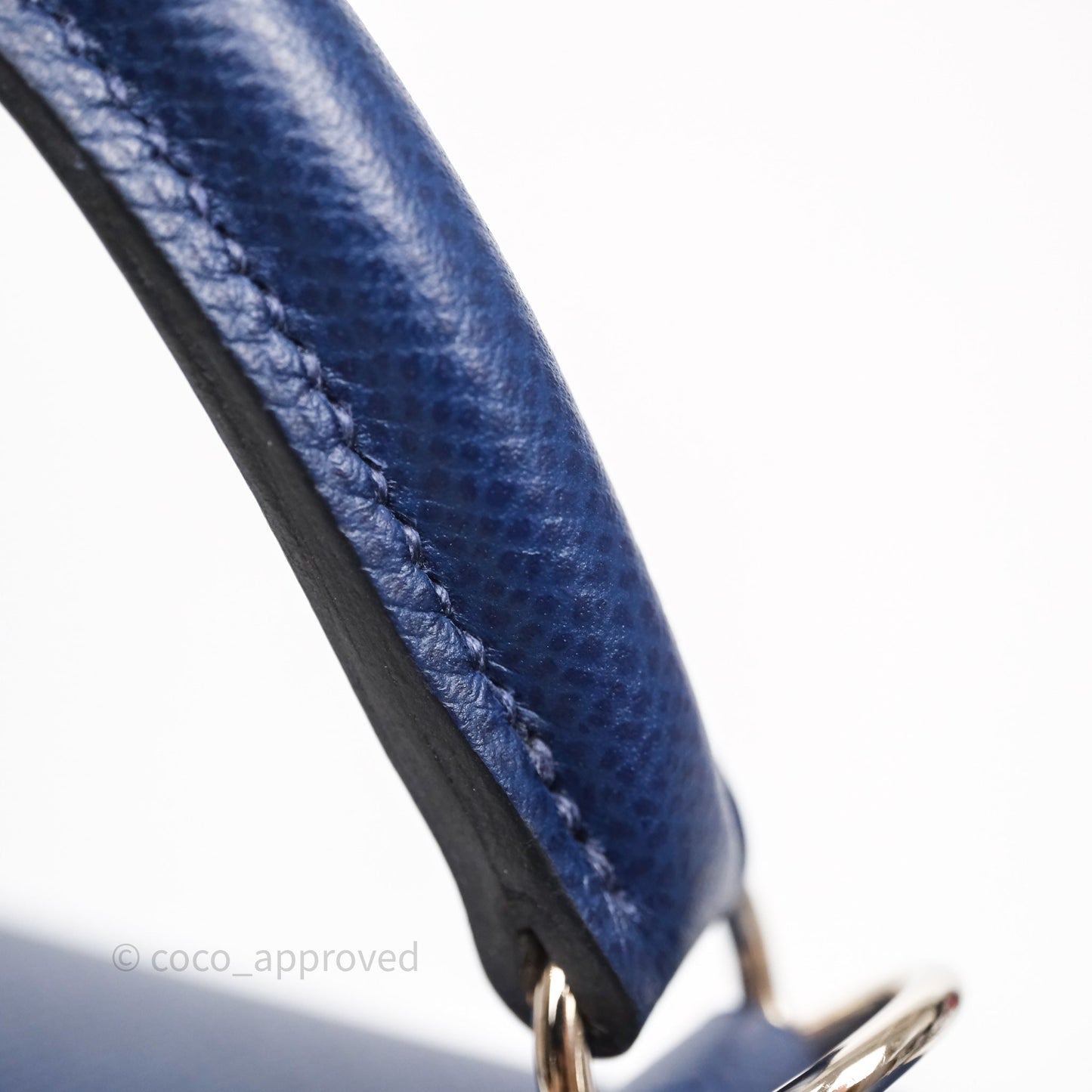Hermes Kelly 32 Bleu Saphir 73 Epsom Palladium Hardware