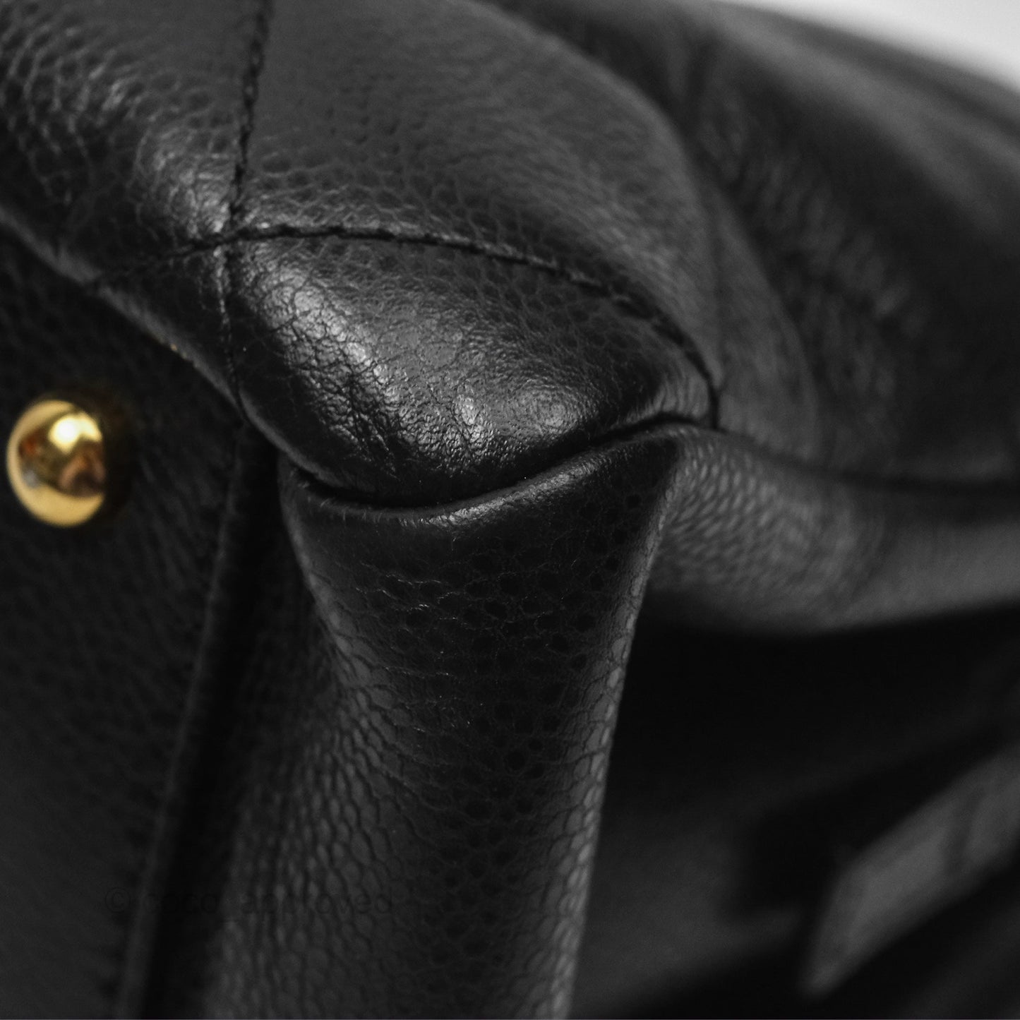 Chanel Quilted Caviar Leather Timeless CC Soft Shopping Tote Bag Black