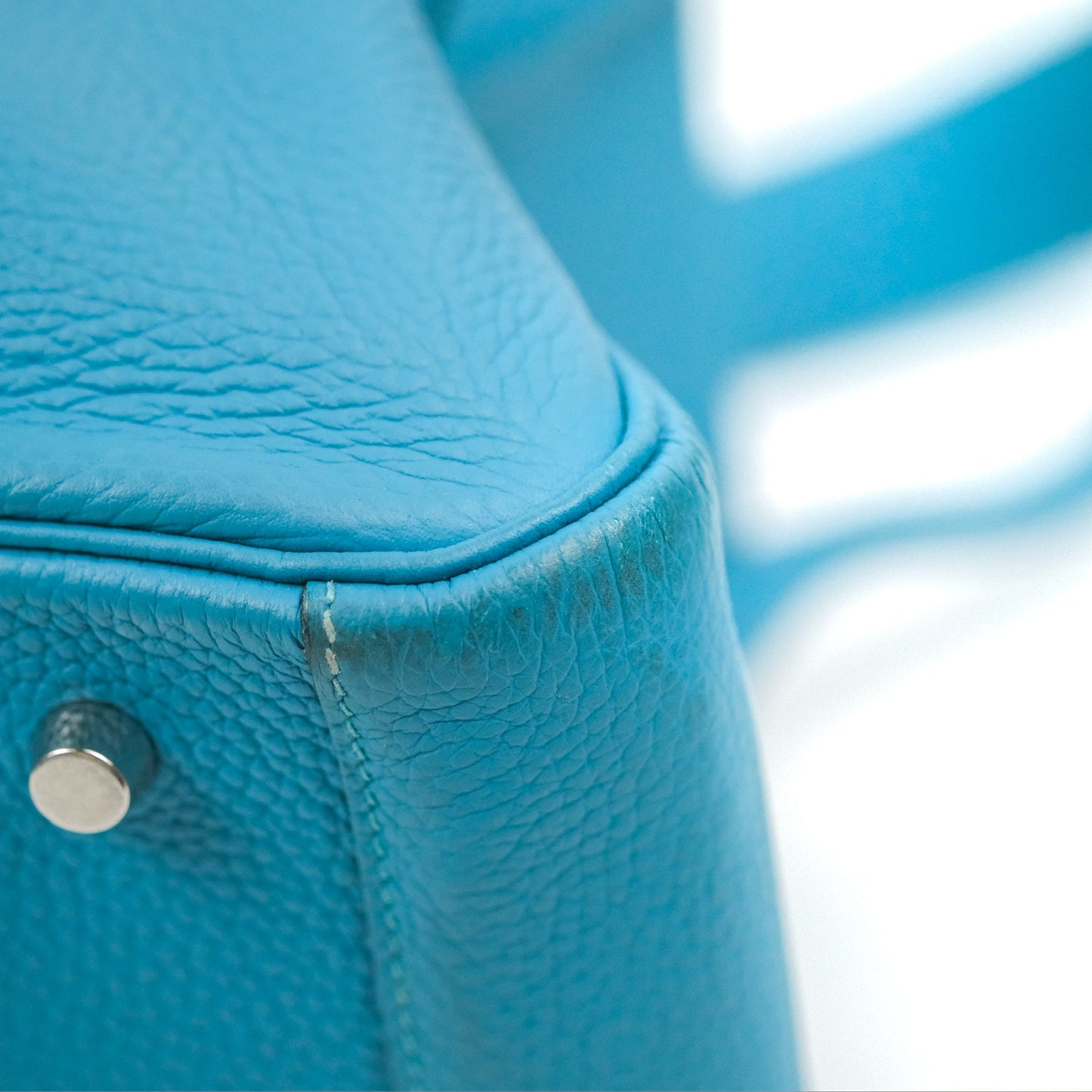 Hermès Lindy 34 Blue Paon Clemence Palladium Hardware