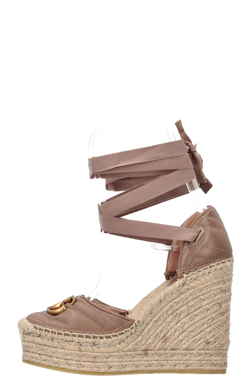 Luxury Gucci Trending 2025 Espadrilles Leather Beige