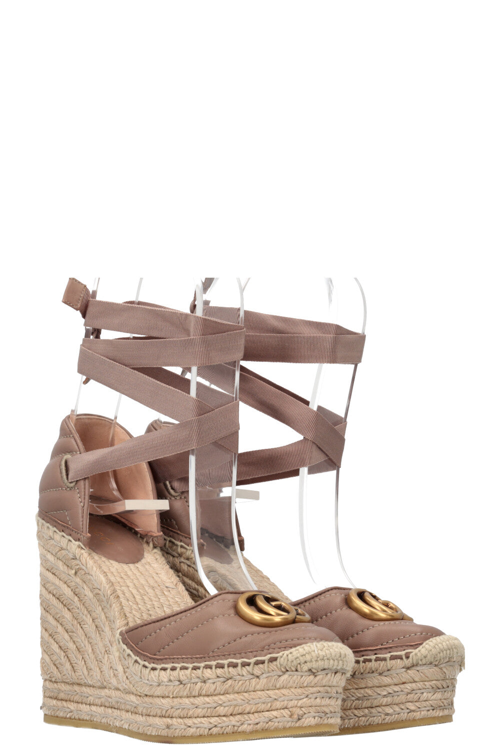 Luxury Gucci Trending 2025 Espadrilles Leather Beige