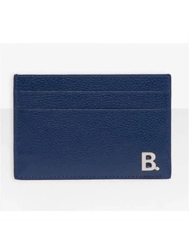 Luxury Balenciaga BB Logo Card Wallet Blue
