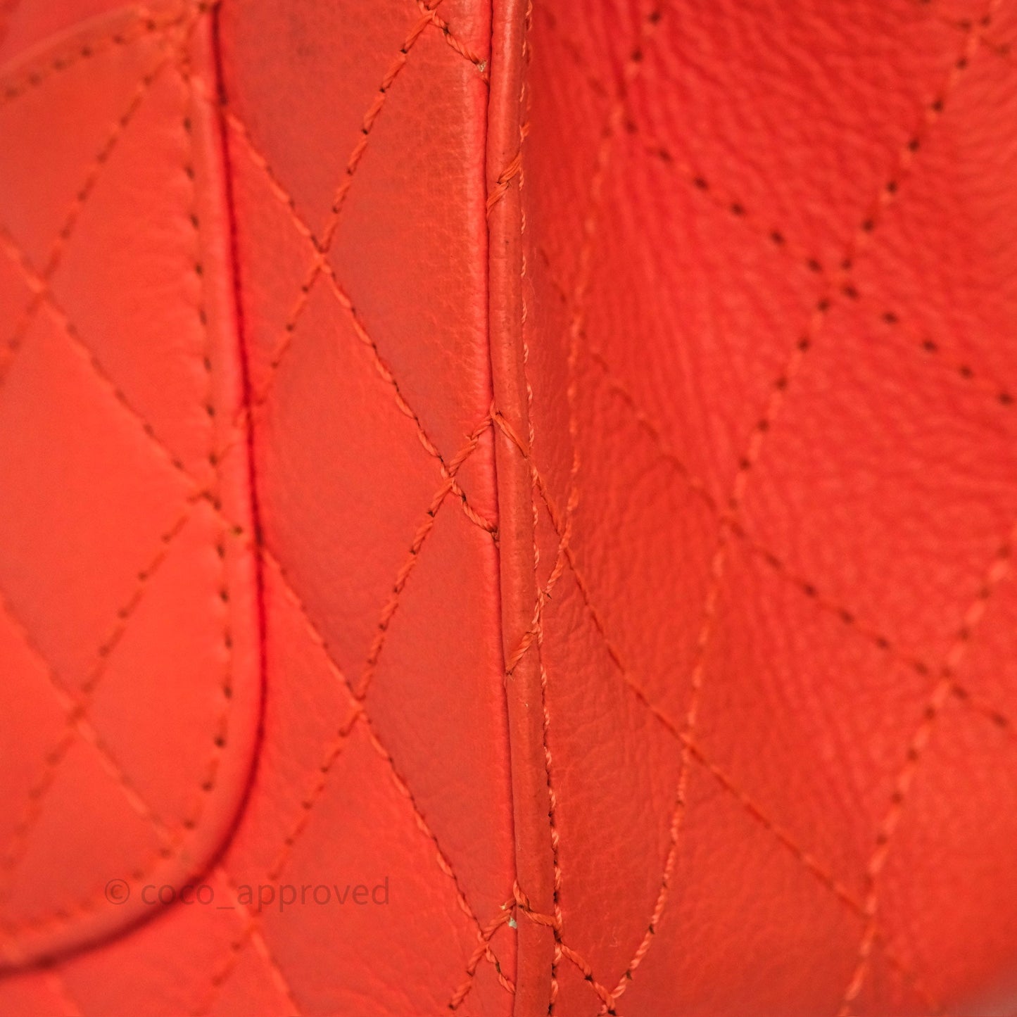 Chanel Mini Reissue 224 Tangerine Orange Goatskin Silver Hardware