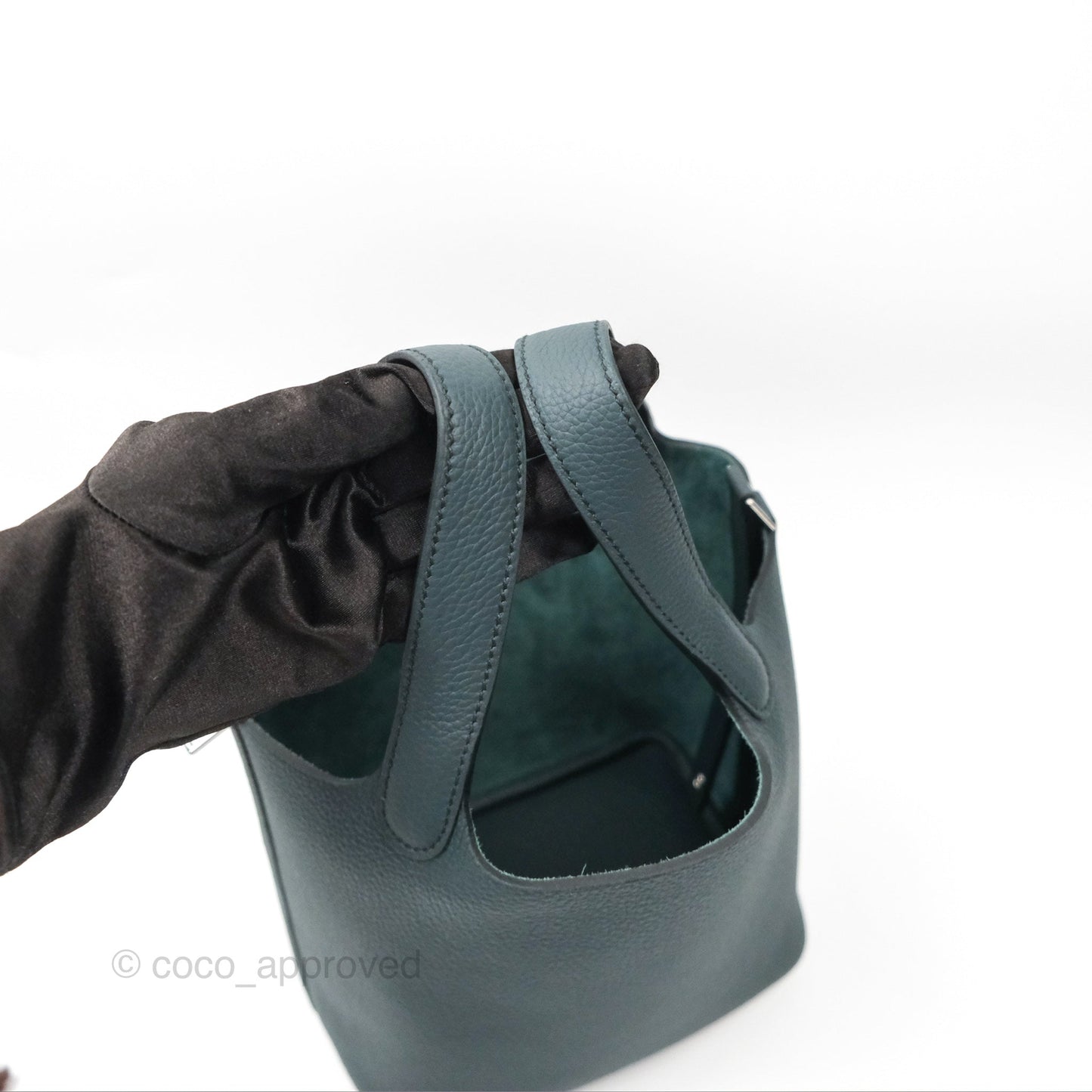 Hermès Picotin Lock 18 Vert Rousses Clemence Palladium Hardware