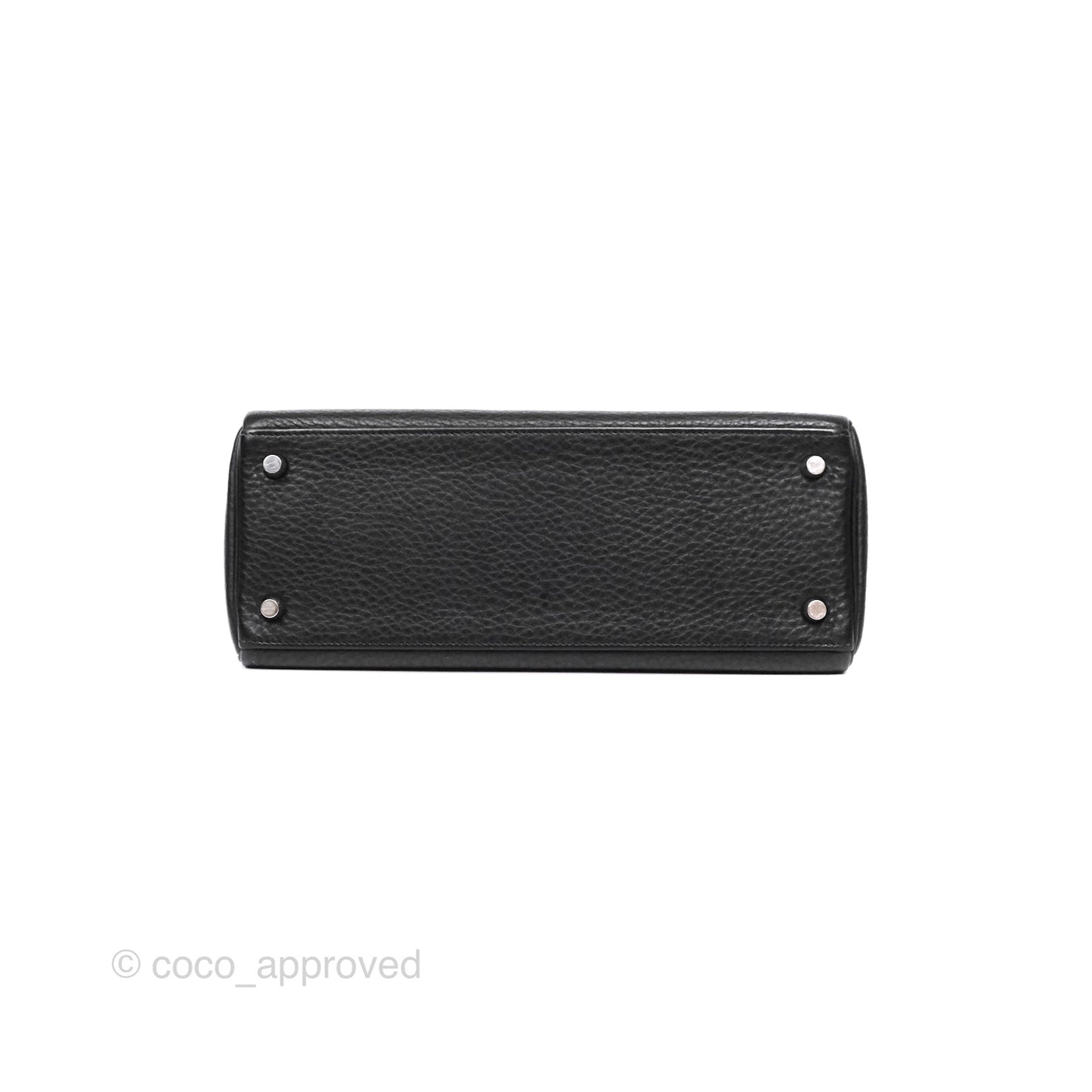 Hermès Kelly 28 Retourne Noir Black 89 Clemence Palladium Hardware