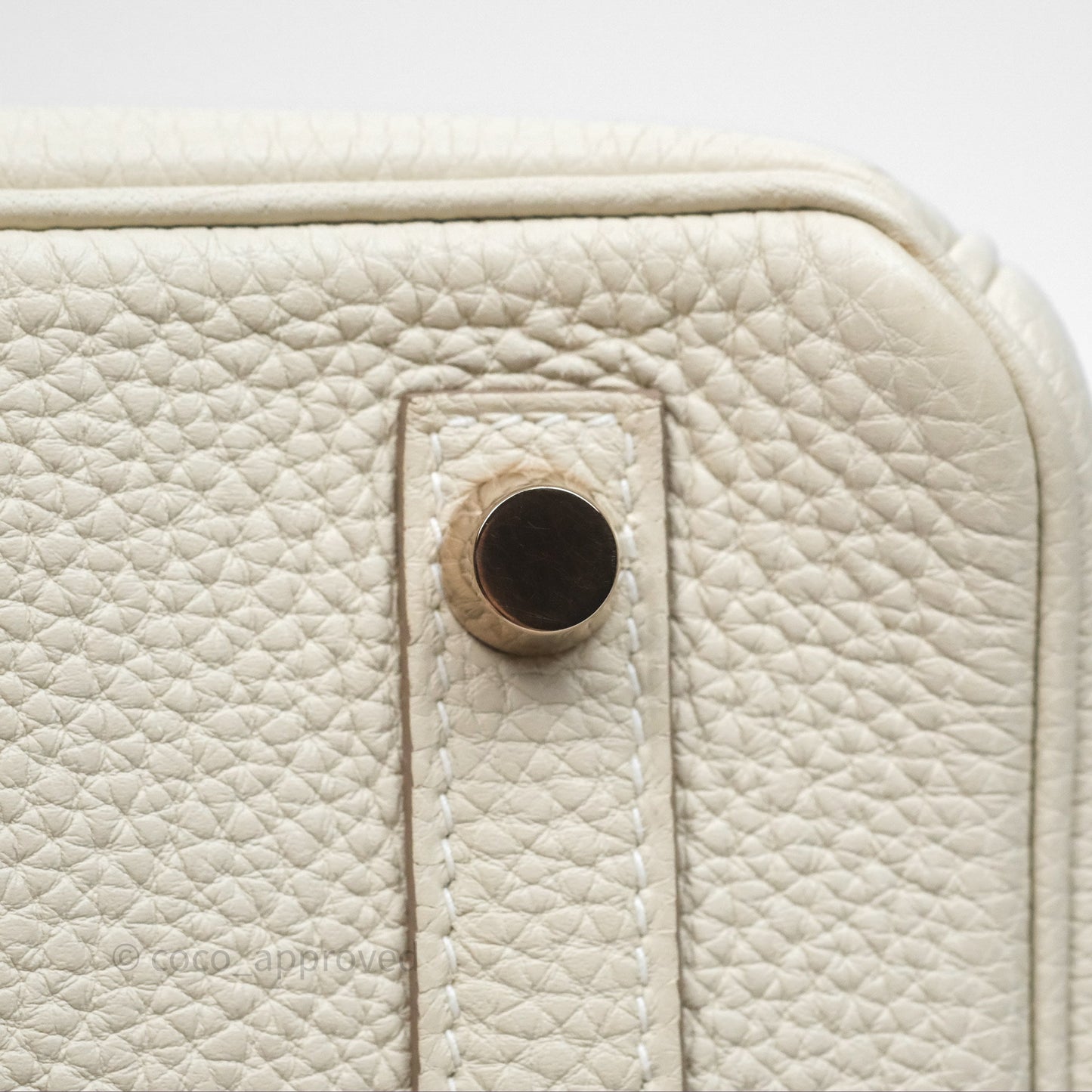 Hermès Birkin 25 Retourne Craie 10 Togo Gold Hardware