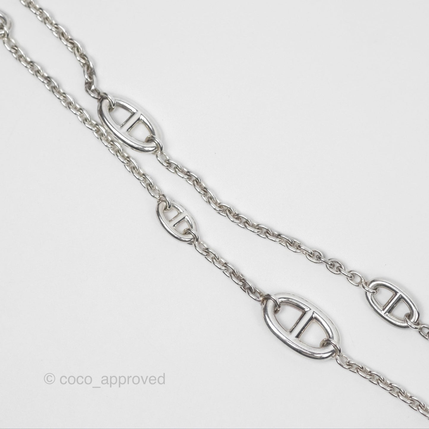 Hermès Farandole Long Necklace 160 Palladium Hardware