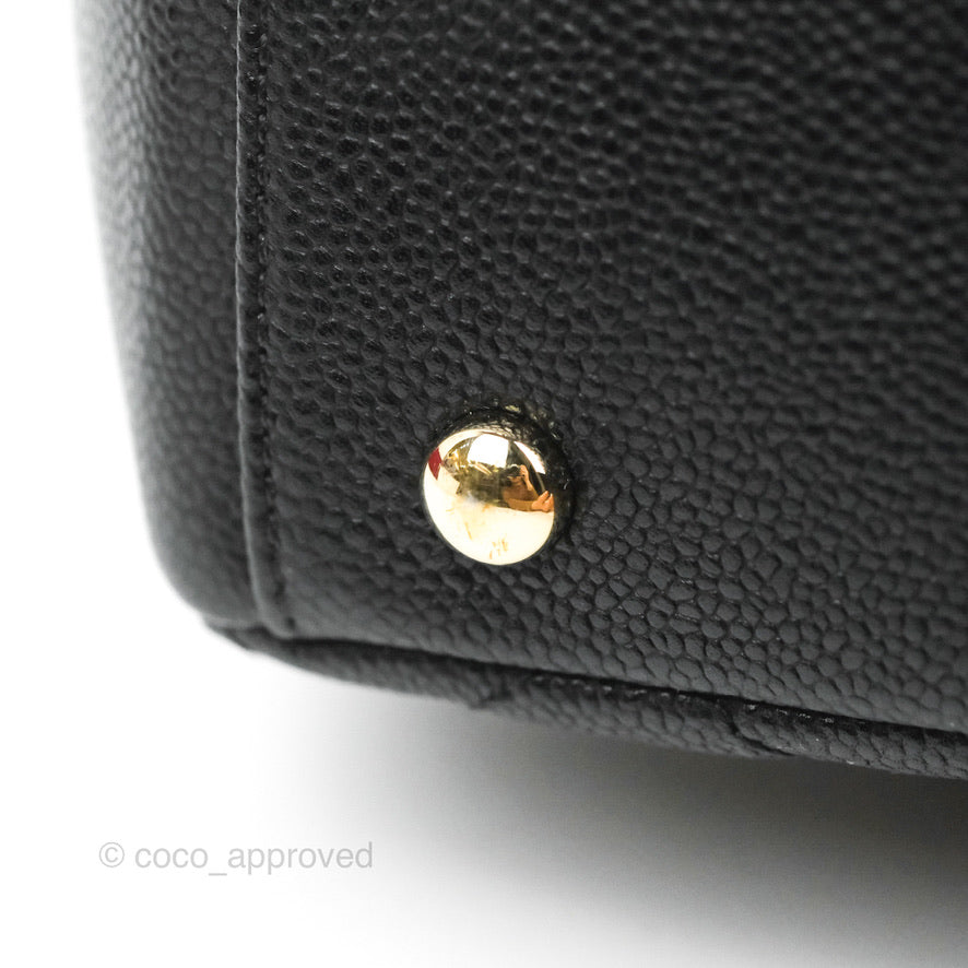 Chanel Quilted Small Business Affinity Flap Black Caviar Gold Hardware