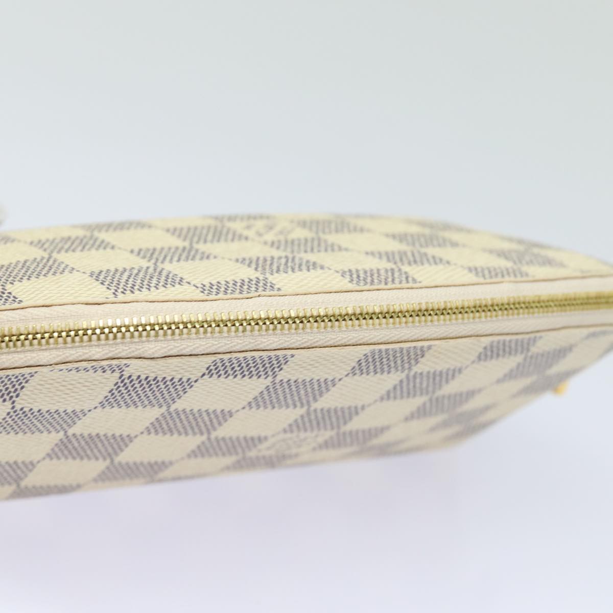 LOUIS VUITTON Damier Azur Pochette Cosmetic PM Pouch N60024 LV 77924A
