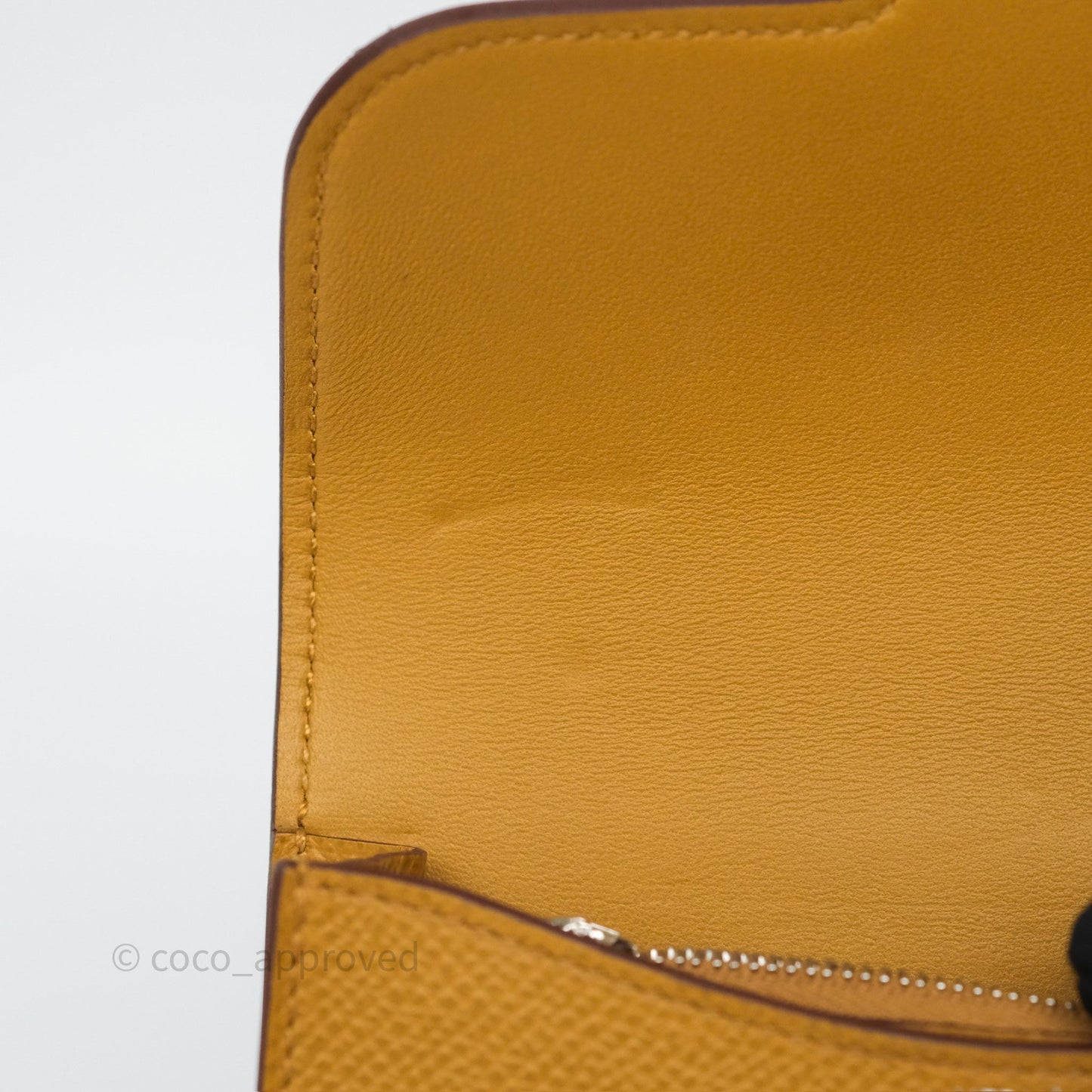 Hermès Constance Slim Wallet Sesame 2S Epsom Palladium Hardware