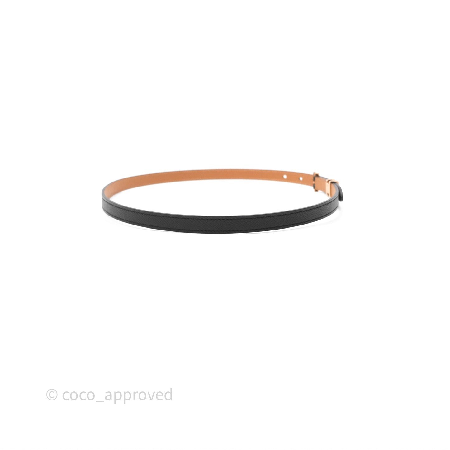 Hermès Pop H 15 Belt Noir Epsom Rose Gold Hardware
