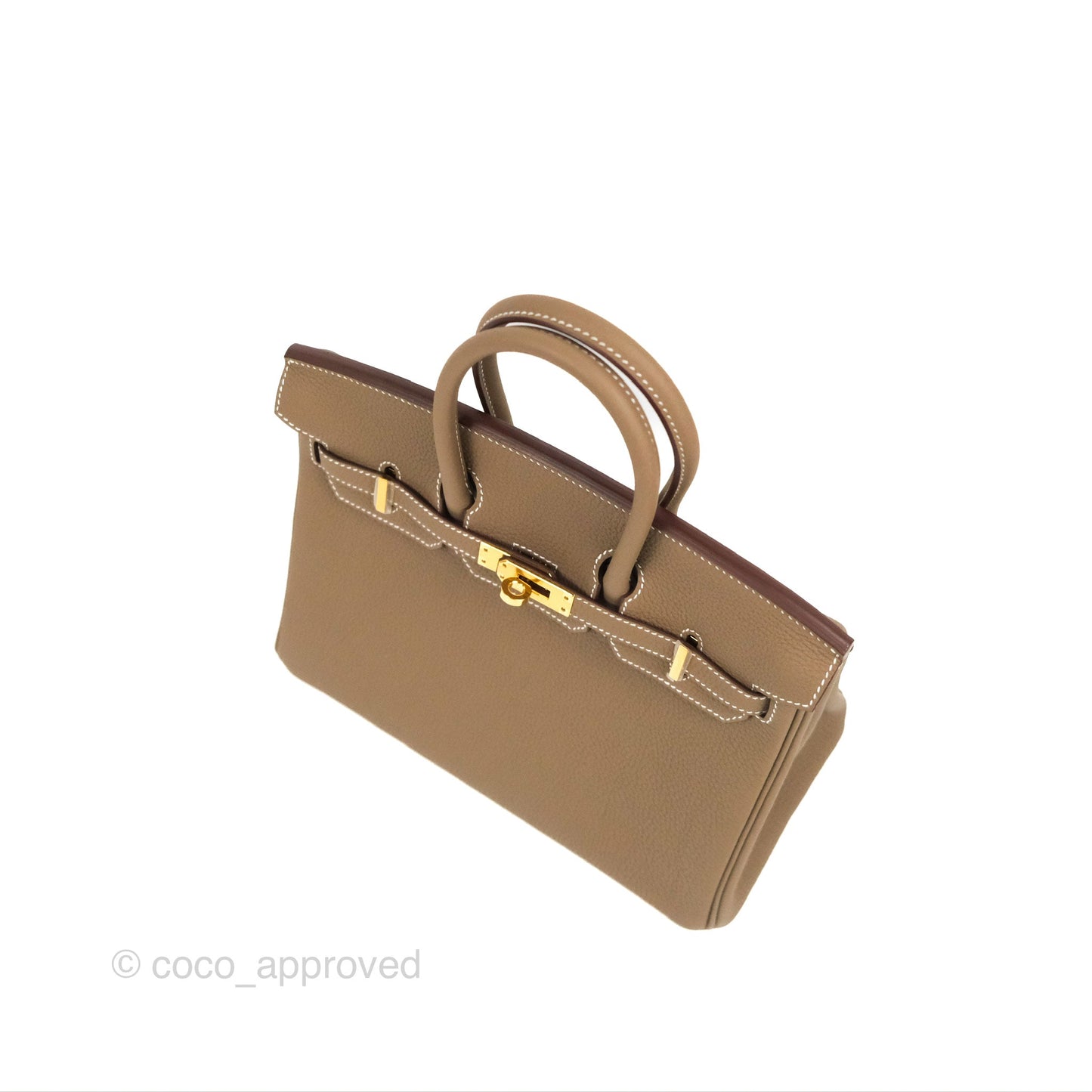 Hermes Birkin 25 Retourne Etoupe 18 Togo Gold Hardware