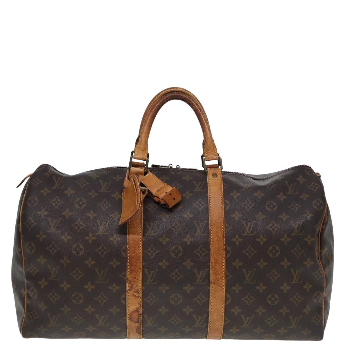LOUIS VUITTON Monogram Keepall 50 Boston Bag M41426 LV 77968