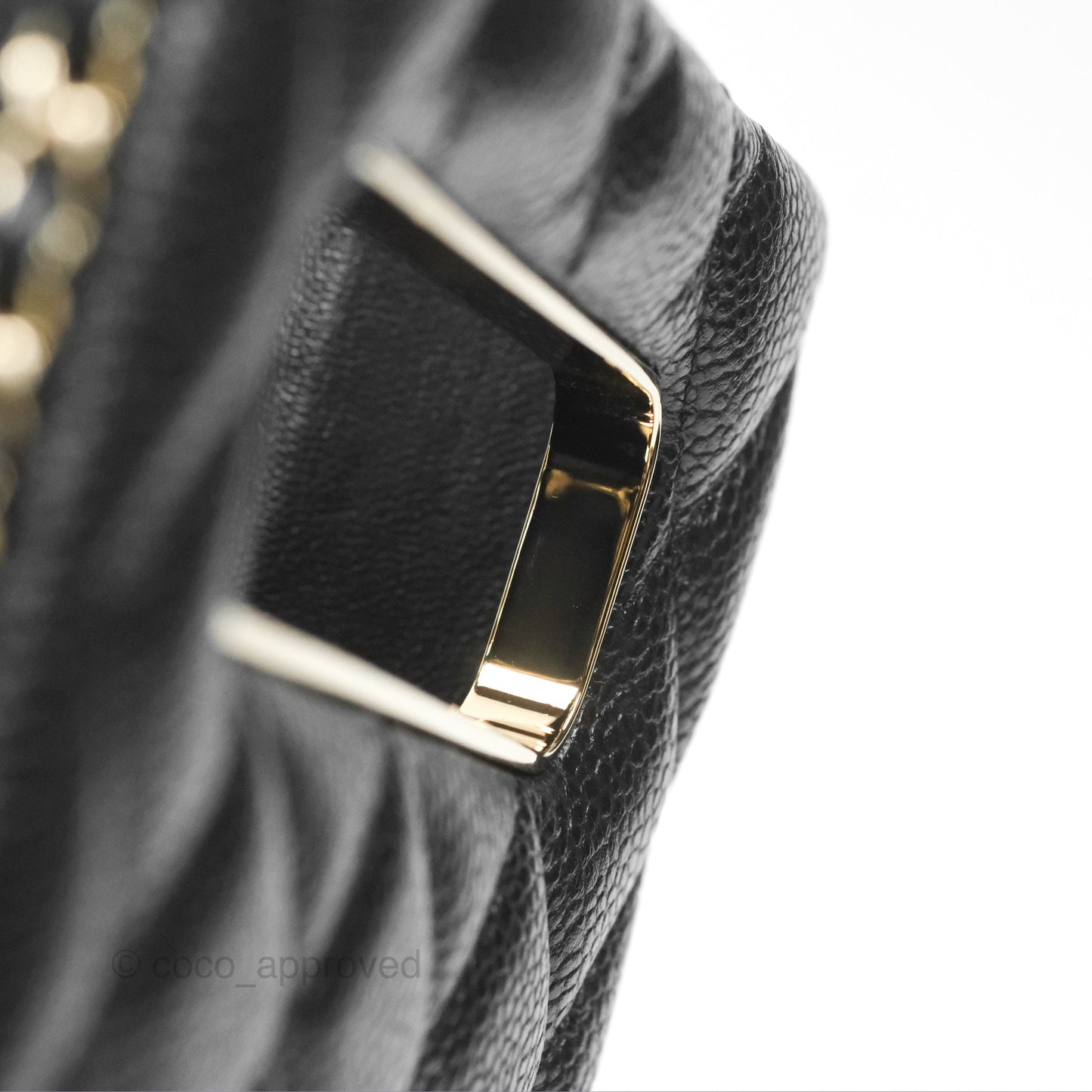 Chanel Evening Bag Caviar Black Gold Hardware 22S