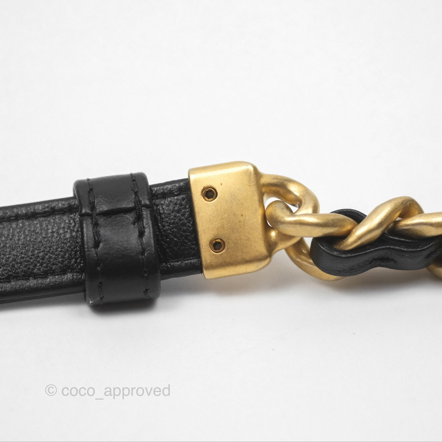 Chanel Mini Card Holder Belt Bag Black Lambskin Aged Gold Hardware