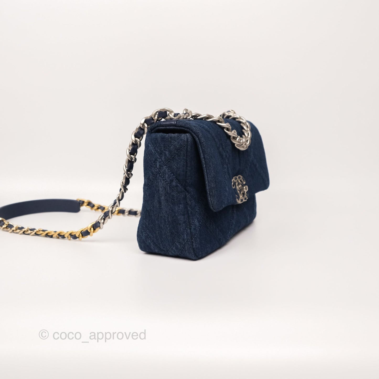 Chanel 19 Small Denim Mixed Hardware 22P