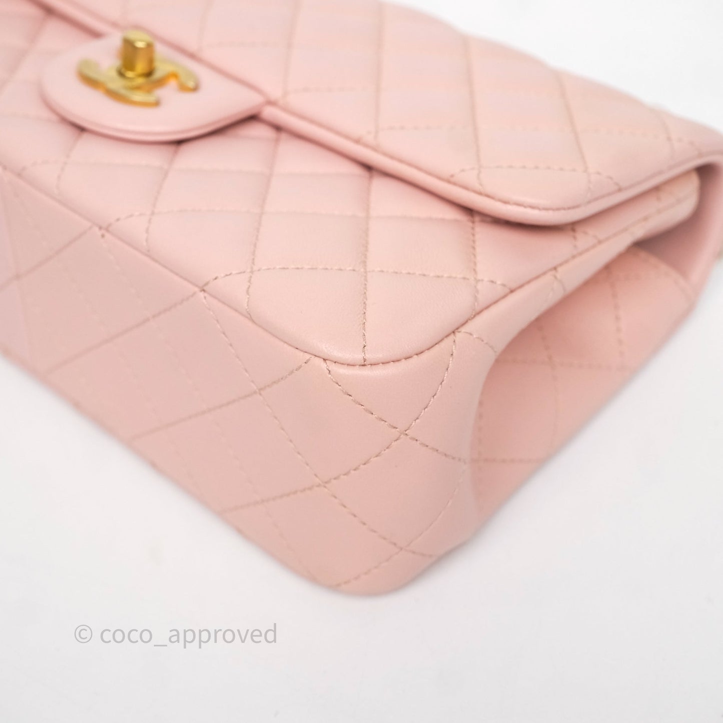 Chanel Quilted Flap Bag With Camellia Adjustable Lambskin Pink Aged Gold Hardware